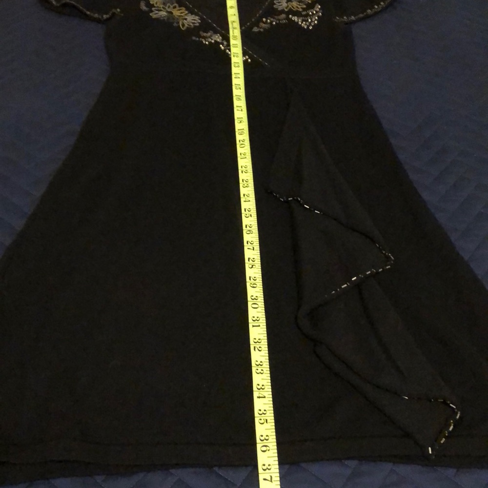 NWT Nanette Lepore size S black knit beaded dress - Picture 7 of 8